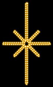 DECOLED LED světelný motiv hvězda Polaris, 55x45cm, teple bílá