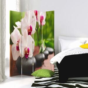 Paraván Orchidej a šumivé kameny Rozměry: 110 x 170 cm, Provedení: Klasický paraván