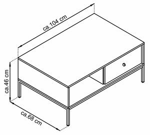 Konferenční stolek - MONO ML104, bordó