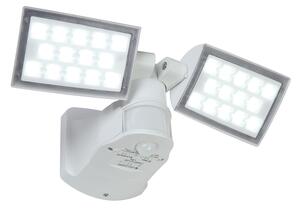 LUTEC Venkovní LED nástěnné osvětlení s čidlem PERI, 32W, denní bílá, IP54, bílé 7629401331