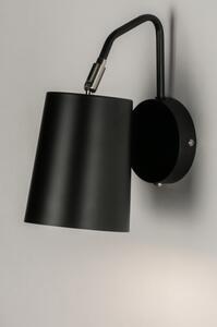 Nástěnné černé svítidlo Tommaso Nero (Skandinávský design, s kabelem a vypínačem, nastavitelné)