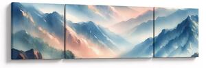 Obraz - Akvarelové hory (170x50 cm)