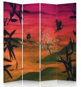 Paraván Japonská krajina Rozměry: 145 x 170 cm, Provedení: Klasický paraván
