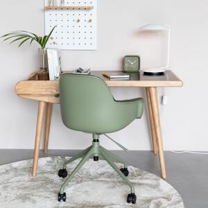Zelená látková konferenční židle ZUIVER ALBERT KUIP s područkami