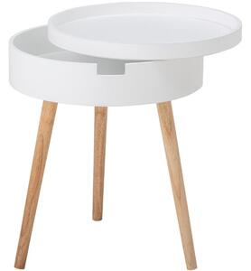 Bílý lakovaný odkládací stolek Bloomingville Tapa 38 cm