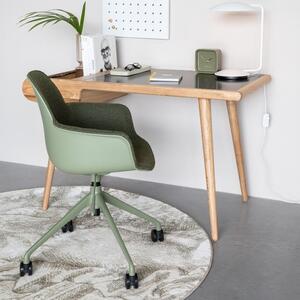 Zelená látková konferenční židle ZUIVER ALBERT KUIP s područkami