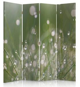 Paraván Kapky rosy na trávě Rozměry: 145 x 170 cm, Provedení: Klasický paraván