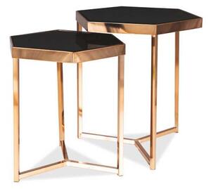 Konferenční stolek - MILOS, černá/zlatá