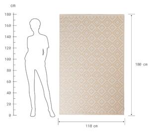 COLOUR CLASH Venkovní koberec čtverce 180 x 118 cm - krémová