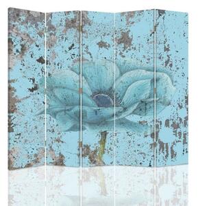 Paraván Tajemství modré květiny Velikost: 180 x 170 cm, Provedení: Klasický paraván