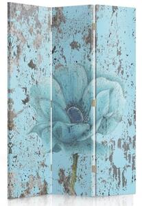 Paraván Tajemství modré květiny Velikost: 110 x 170 cm, Provedení: Klasický paraván