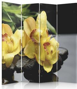 Paraván Kouzlo žluté orchideje Velikost: 145 x 170 cm, Provedení: Klasický paraván