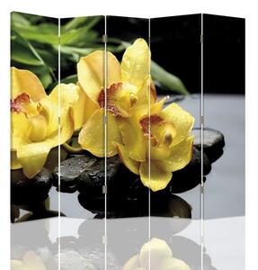 Paraván Kouzlo žluté orchideje Velikost: 180 x 170 cm, Provedení: Klasický paraván