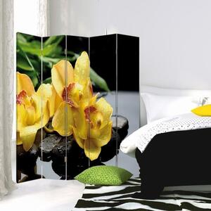 Paraván Kouzlo žluté orchideje Rozměry: 110 x 170 cm, Provedení: Klasický paraván