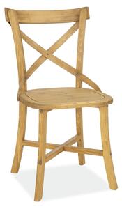 SIGNAL Jídelní židle - LARS, celodřevěná, různé dekory na výběr Barva/dekor: medová borovice/bílá borovice