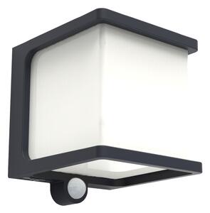 LUTEC Venkovní nástěnné solární LED osvětlení DOBLO s čidlem, 7,5W, denní bílá, šedé, IP54 6940101125