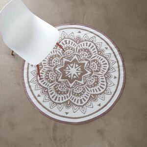 COLOUR CLASH Venkovní koberec Flora 118 cm - přírodní/bílá