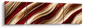 Obraz - Zlato - bílá textura (170x50 cm)