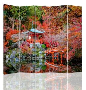 Paraván Zahrada v japonském stylu Rozměry: 180 x 170 cm, Provedení: Klasický paraván
