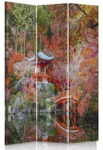 Paraván Zahrada v japonském stylu Rozměry: 110 x 170 cm, Provedení: Klasický paraván