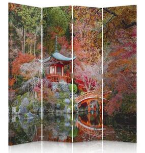 Paraván Zahrada v japonském stylu Rozměry: 145 x 170 cm, Provedení: Klasický paraván