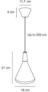NORDLUX Závěsné skandinávské osvětlení NORI, 1xE27, 40W, 18cm, kouřové sklo 2120843047