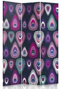 Paraván Peacock Eyes Rozměry: 110 x 170 cm, Provedení: Klasický paraván