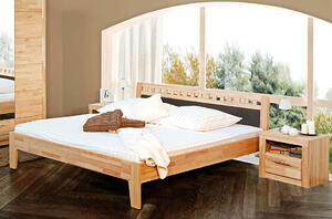 Masivní postel jádrový buk 100 x 200 cm