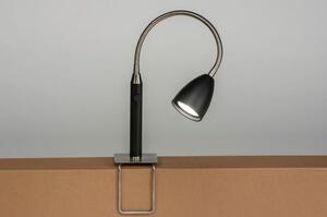 Stolní designová lampa s klipem Nicolette Black (LMD)