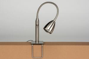 Stolní designová lampa s klipem Nicolette Silver (LMD)