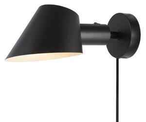 NORDLUX Moderní nástěnná lampa s vypínačem STAY, 1xE27, 60W, černá 2220381003