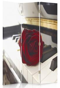 Paraván Růže na klavíru Rozměry: 110 x 170 cm, Provedení: Klasický paraván