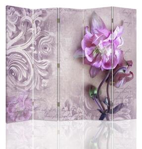Paraván Dekorace orchidejí Rozměry: 180 x 170 cm, Provedení: Klasický paraván