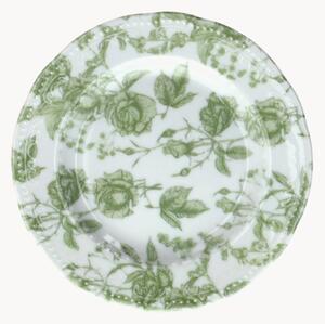 Sada dezertních talířů z porcelánu Wienna Green Roses, 6 dílů