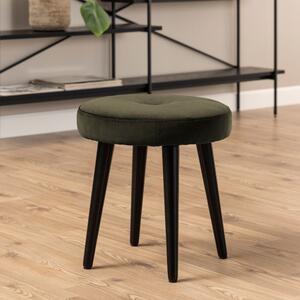Scandi Tmavě zelená sametová stolička Freddie 43 cm