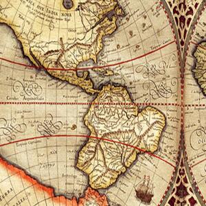 Paraván Stará mapa světa Rozměry: 110 x 170 cm, Provedení: Klasický paraván