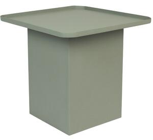 White Label Zelený matný kovový odkládací stolek WLL SVERRE 44 x 44 cm