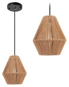 TooLight Závěsná lampa La Belle Boho I černá/hnědá