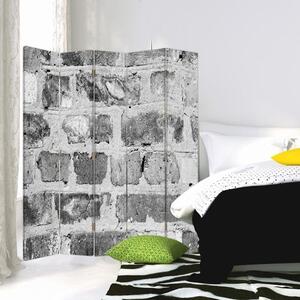 Paraván Cihlová stěna v šedé barvě Rozměry: 180 x 170 cm, Provedení: Klasický paraván