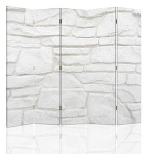 Paraván Bílá pískovcová stěna Rozměry: 180 x 170 cm, Provedení: Klasický paraván