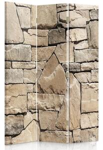 Paraván Béžová pískovcová stěna Velikost: 110 x 170 cm, Provedení: Klasický paraván
