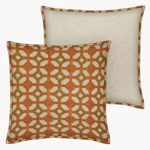 Ručně vyrobený interiérový/exteriérový polštář Coco Burnt Orange & Olive