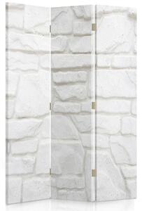 Paraván Bílá pískovcová stěna Velikost: 110 x 170 cm, Provedení: Klasický paraván