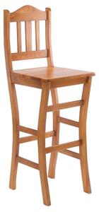 Drewmax KT111 - Dřevěná barová židle 42x49x121cm - Borovice