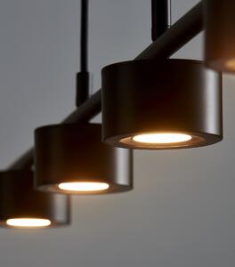 NORDLUX Designové závěsné LED světlo nad jídelní stůl CLYDE, 4x5W, teplá bílá, černé 2010813003