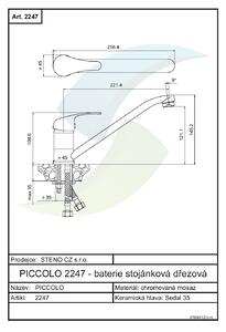 Steno Piccolo stojánková baterie dřezová chrom PIC 2247