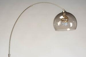 Stojací designová oblouková lampa Adamo Champagne (LMD)