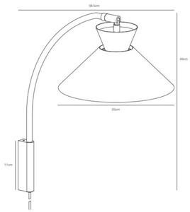 NORDLUX Nástěnné lampa s vypínačem DIAL, 1xE27, 40W, černá 2213371003