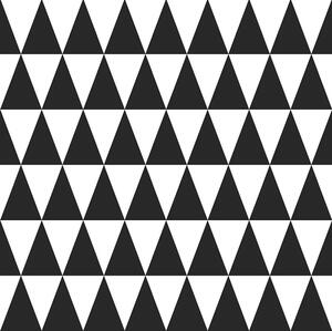 Vliesová tapeta s čenými a bílými trojúhelníky 128845, Little Bandits, Black & White, Esta