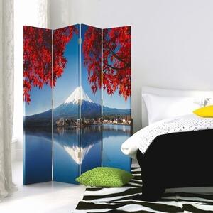 Paraván Fuji a červené listy Rozměry: 145 x 170 cm, Provedení: Klasický paraván